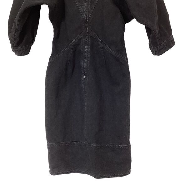 ISABEL MARANT ETOILE Size 34 (US XS) NWT Laure Robe Dress Faded Black Denim Gray - Picture 8 of 16